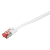 LogiLink Patch Cable Flat Cat.6A Shielded  0,50m white
