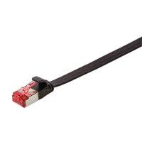 LogiLink Patch Cable Flat Cat.6A Shielded  0,25m black