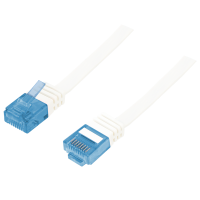 LogiLink Patch cable flat Cat.5e U/UTP, white,   0,25M