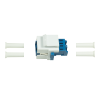 LogiLink Keystone In-Line Coupler LC Duplex Singlemode, blue/white