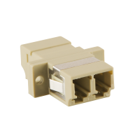 Logilink Fibre Adapter LC Duplex MM, beige, with flange