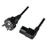 LogiLink Power Cord, CEE 7/7 straight to C13 90°, black, 2.00m,