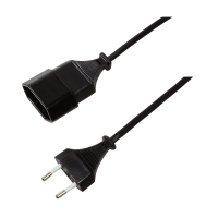 Logilink Power Cord, Extension Euro/M -Euro/F, 2.0m, black
