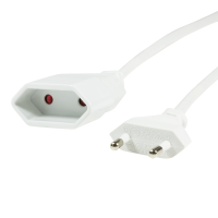 LogiLink Power cord extension, CEE 7/16, 1m, white