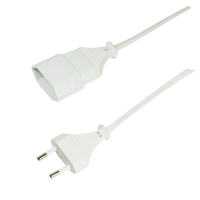 LogiLink Power cord extension, CEE 7/16, 2m, white
