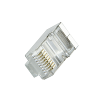 LogiLink Cat.6 RJ45 Plug Connector, shielded, with boot & guide plate, white