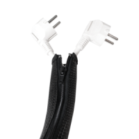 LogiLink Cable FlexWrap with Zipper, 1,0m,30mm, black