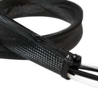 LogiLink Cable FlexWrap with Zipper, 1,0m,50mm, black