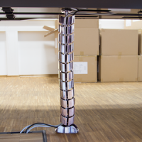 LogiLink Desk cable spine, height adjustable, light silver