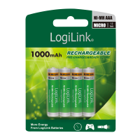 Logilink Battery, Rechargeable, NiMH, AAA, 4pcs. Blister
