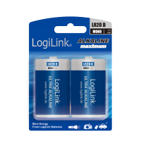 LogiLink Battery, Ultra Power Alkaline LR20, 2pcs. Blister