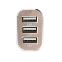 USB 3-Port Car Charger, 5,1A, black/silver, LogiLink