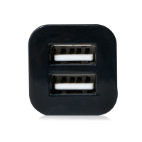USB 2-Port Car charger set, with anti-slip mat, black