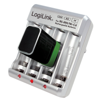 LogiLink Battery Charger, 4x AA or 4x AAA and 1x 9V battery