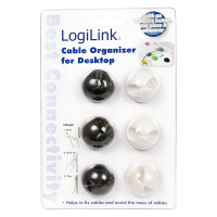 LogiLink Cable organizer, cable clip, 6pcs.