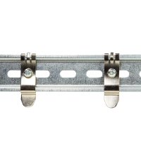 LogiLink DIN-Rail mounting brackets, stainless steel, 2pcs.