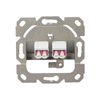 LogiLink Keystone Face Plate with 2 LC-Duplex Adapters, white