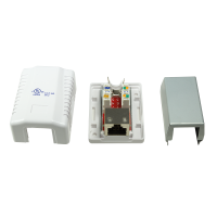 LogiLink Outlet Cat.6A wall outlet surface box 1x RJ45 STP