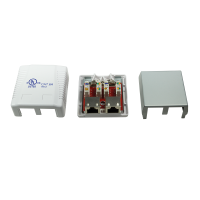 LogiLink Outlet Cat.6A wall outlet surface box 2x RJ45 STP