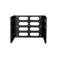 LogiLink 8U 19" open wall mount bracket (400 mm) - black