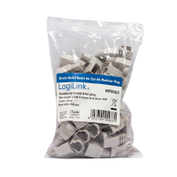 LogiLink Strain relief boot 6.5 mm for RJ45 plugs, 50 pcs, grey