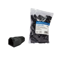 LogiLink Strain relief boot 6.5 mm for RJ45 plugs, 50 pcs, black
