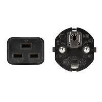 LogiLink Power cord, CEE 7/7 to IEC C19, 1m, black