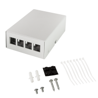 LogiLink Consolidation point box 4-port, desk/wall/dinrail mounting