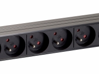 The Linq 19" PDU 8 outlets UTE(FR) + Surge protector, 1.8 mtr Black