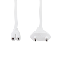 LogiLink Power Cord, Euro - Euro8, white,  1,80m