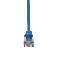 Patch cable Cat.6A TPE SlimLine blue 0,3 mtr