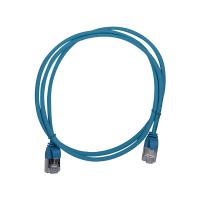 Patch cable Cat.6A TPE SlimLine blue 0,3 mtr