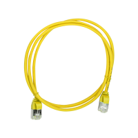 Patch cable Cat.6A TPE SlimLine yellow 0,3m