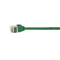 Patch cable Cat.6A TPE SlimLine green 1,0m