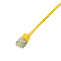 Patch cable Cat.6A TPE SlimLine yellow 1,0m