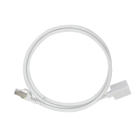 Cat.6A premium patch cable extension, white,  1 m