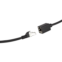 Cat.6A premium patch cable extension, black,  1 m