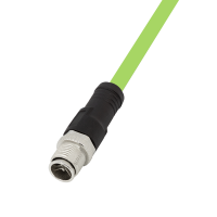 LogiLink M12 CAT6A Industrial Patch Cable, PUR, M12 X-coded to RJ45, 10 m