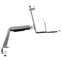 Sit-stand workstation monitor desk mount, 13–32"