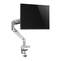 Monitor mount, 17–32", aluminum, curved screens