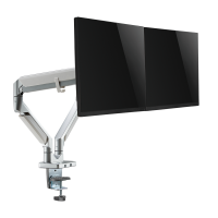 Dual monitor mount, 17–32", aluminum, curved screens