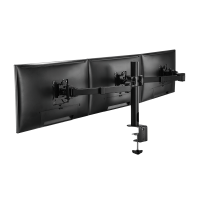 Triple monitor mount, 17–27", arm length: adjustable