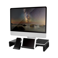 Ergonomic tabletop monitor riser, 420–520 mm long