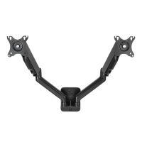 Dual monitor wall mount, 17–32", gas spring, 90–540 mm