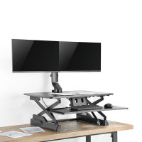 Monitor mount, 17–27", aluminum, curved screens