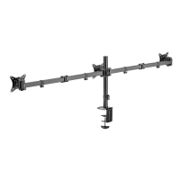 Triple monitor mount, 17–27", arm length: each 658 mm, aluminum