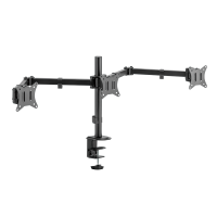Triple monitor mount, 17–27", arm length: each 658 mm, aluminum
