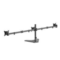 Triple monitor mount, 17–27", arm length: each 658 mm, with smartphone holder, aluminum