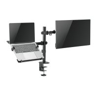 Dual monitor mount, 17–32" monitors, 10–15.6" notebooks/tablets