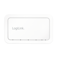 LogiLink 5-Port Gigabit Ethernet desktop switch, white pastic casing